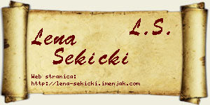 Lena Sekicki vizit kartica